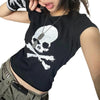 Skull Baby Tee Y2K