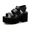 Vintage Black Platform Sandals