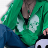 Vintage Zip-Up Skull 2000s Hoodie