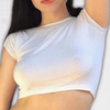 Women's O Neck Y2K Crop Top