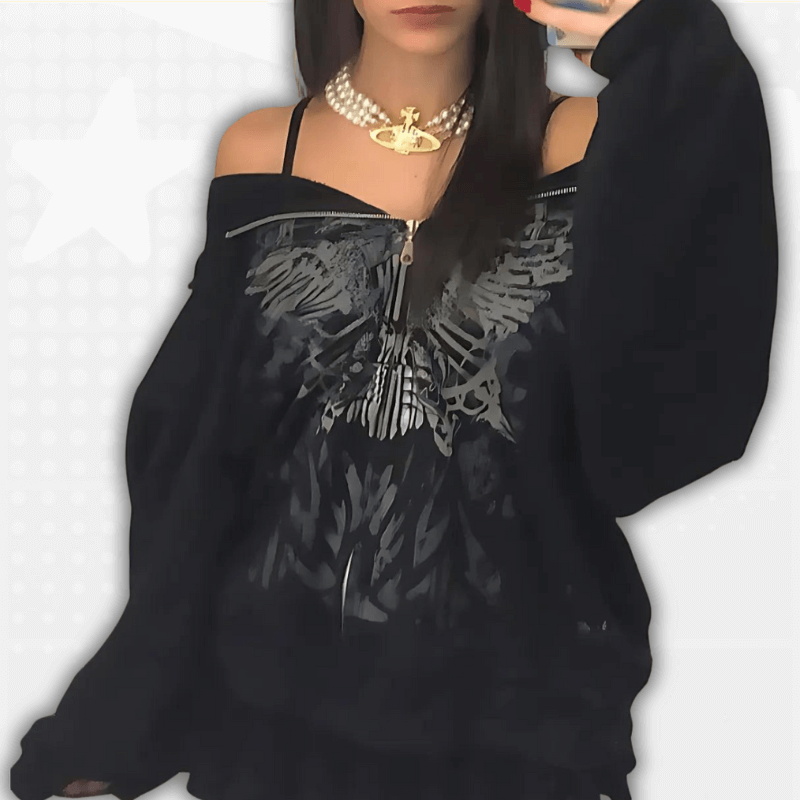 Women's Y2K Vintage Zip Up Hoodies