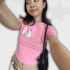 Y2K Aesthetics Pink Crop Top