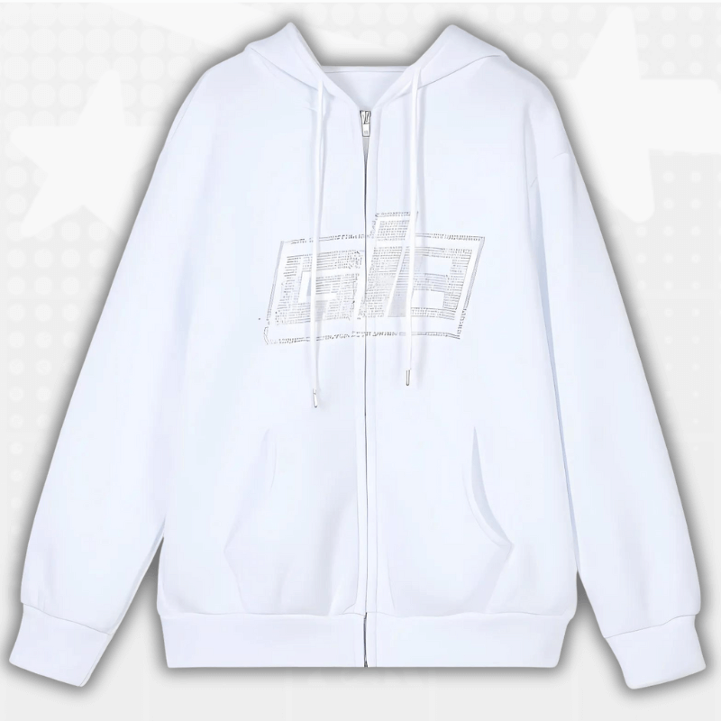 Y2K Casual Rhinestone Hoodie