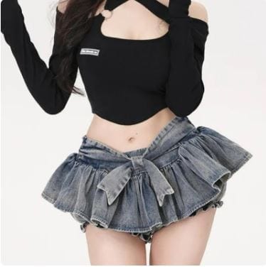 Y2K Denim Micro Skirt