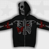 Y2K Full Zip Skeleton Hoodie