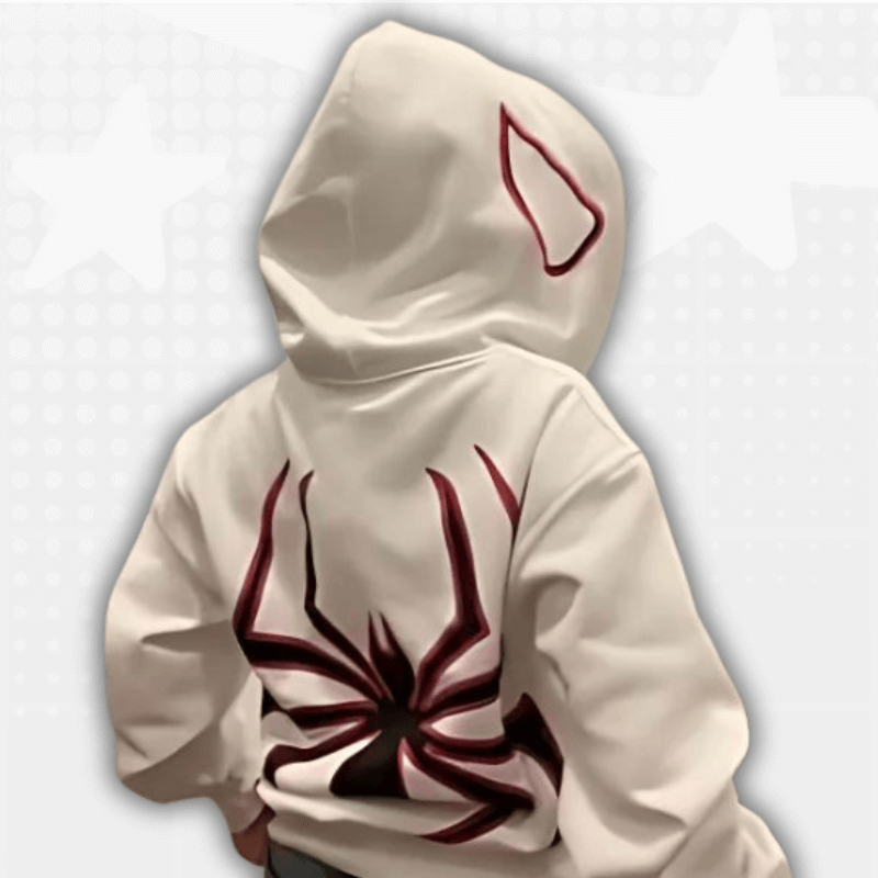 Y2K Full Zip Spider Hoodie