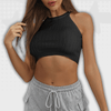 Y2K High Neck Crop Top