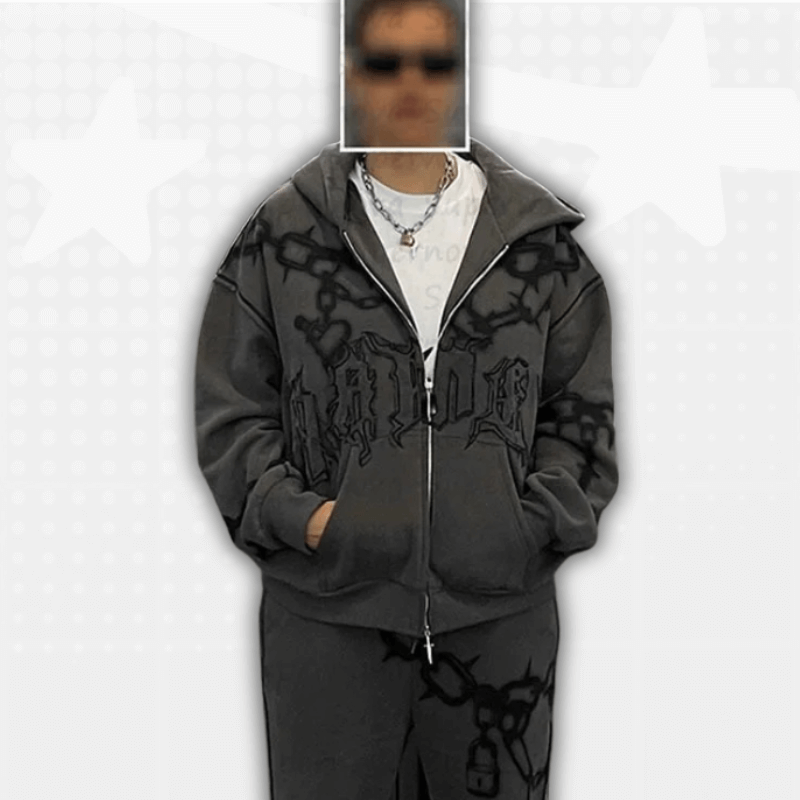 Y2k Gothic Zip up Hoodie