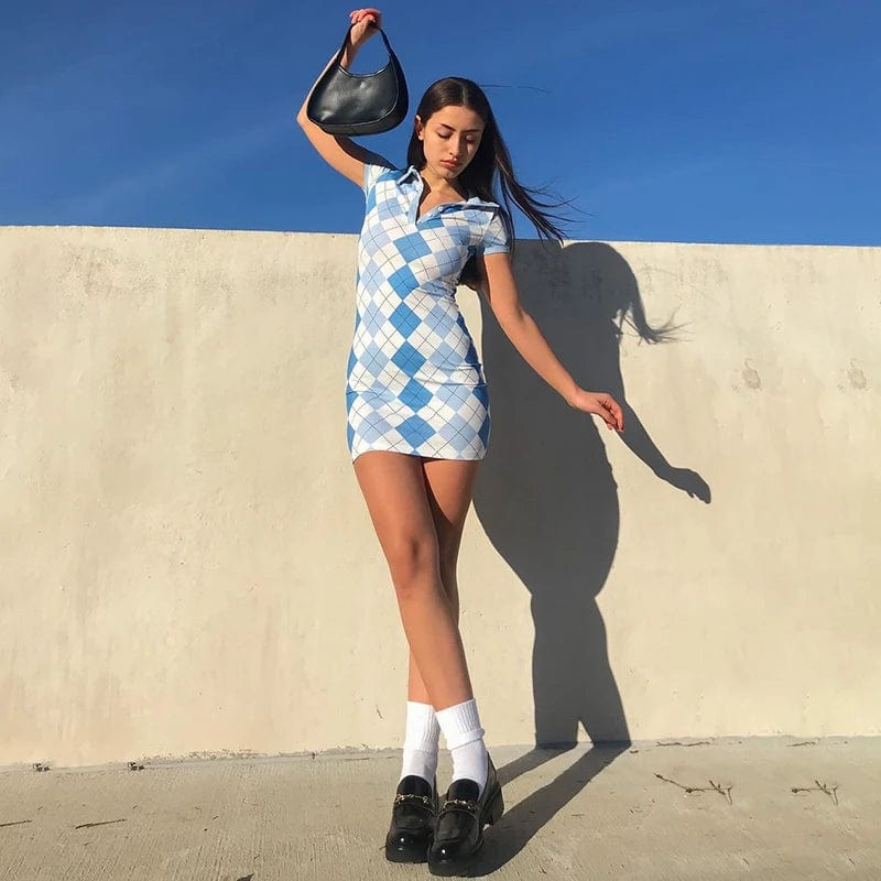 Y2K Plaid Dress
