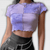 Y2K Purple Crop Top