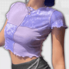 Y2K Purple Crop Top