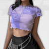 Y2K Purple Crop Top