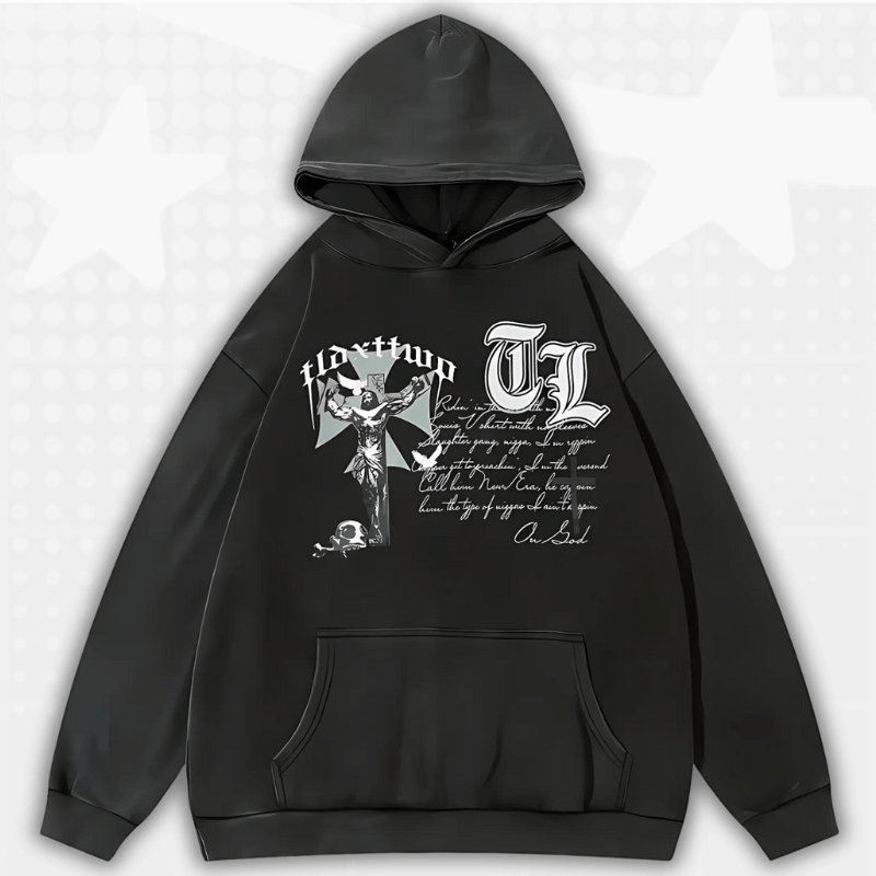 Y2K Saint Cross Hoodie