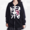 Y2K Skeleton Zipped Hoodie