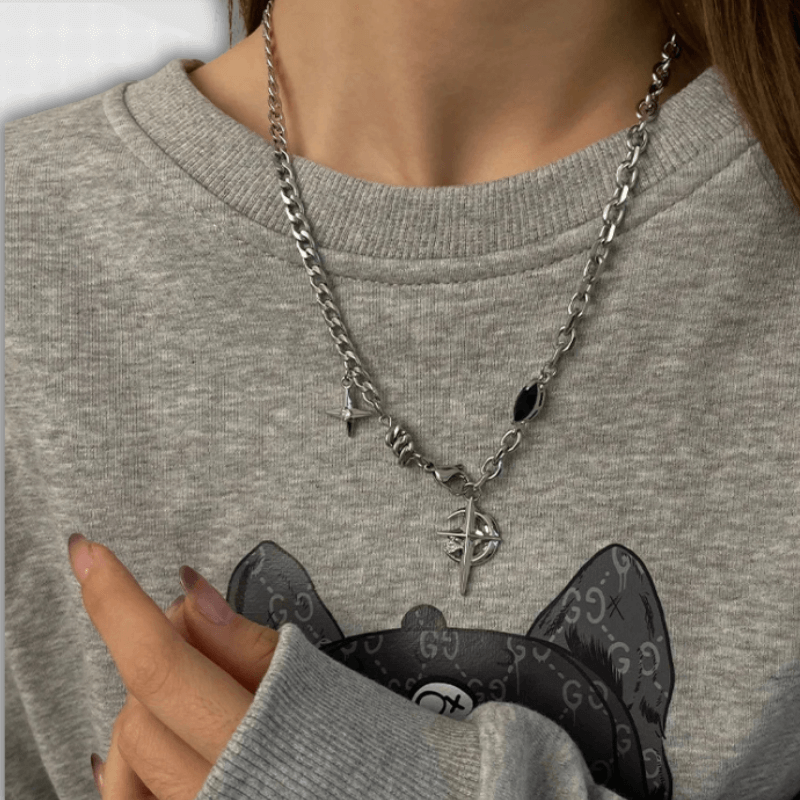 Y2k Star Moon Necklace