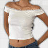 Y2K White Crop Top