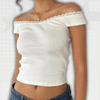 Y2K White Crop Top