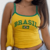 Y2k Yellow Brasil Top Tank Top