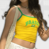 Y2k Yellow Brasil Top Tank Top