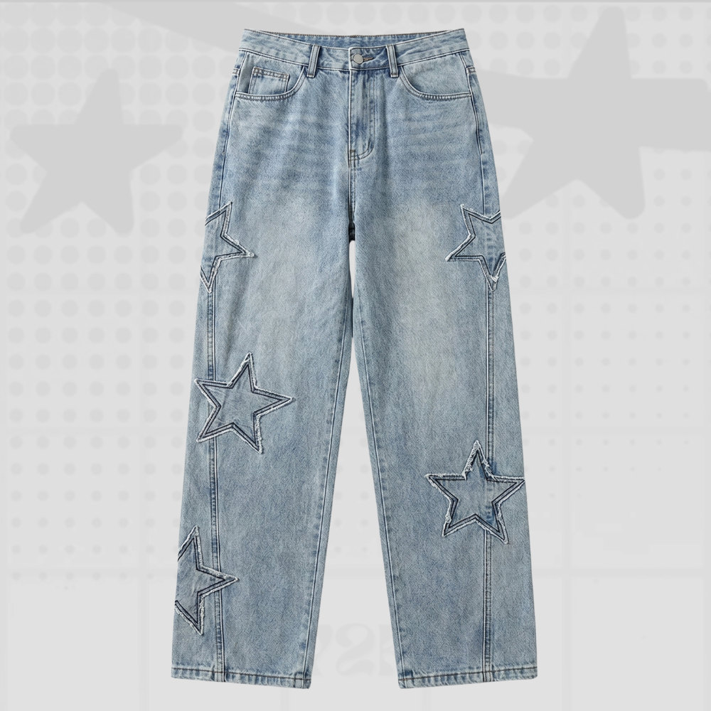 Embroidered Men's Jeans Y2K