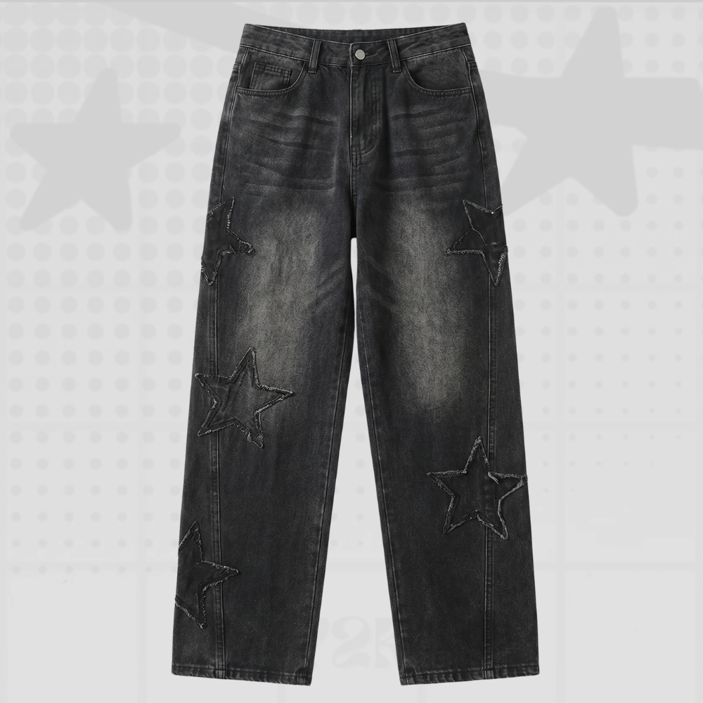 Embroidered Men's Jeans Y2K