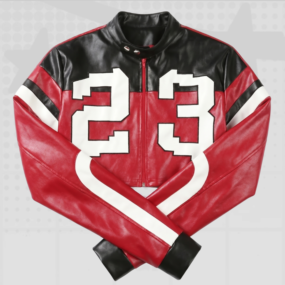 Racing Style Cropped Jacket