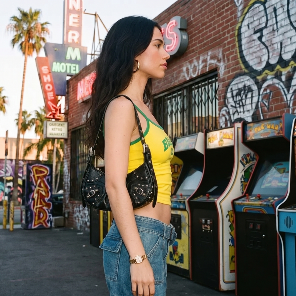 Y2k Yellow Brasil Top Tank Top